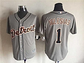 Majestic Detroit Tigers #1 Jose Lglesias Gray Stitched Majestic Baseball Jersey,baseball caps,new era cap wholesale,wholesale hats